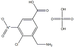 3-AMINO METHYL-4-CHLORO-5-NITROBENZOIC ACID SULFATE Struktur