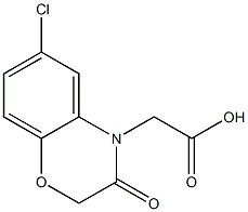 6-CHLORO-2,3-DIHYDRO-1,4-BENZOXAZIN-3-ONE-4-ACETIC ACID Struktur