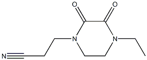 3-(4-ETHYL-2,3-DIOXOPIPERAZIN-1-YL)PROPANENITRILE Struktur