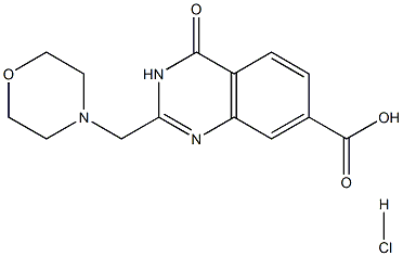 2-(MORPHOLIN-4-YLMETHYL)-4-OXO-3,4-DIHYDROQUINAZOLINE-7-CARBOXYLIC ACID HYDROCHLORIDE Struktur