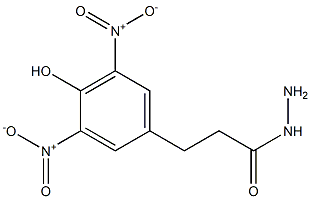 4-HYDROXY-3,5-DINITROPHENYLPROPIONIC ACID HYDRAZIDE Struktur