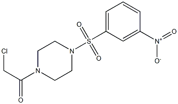 1-(CHLOROACETYL)-4-[(3-NITROPHENYL)SULFONYL]PIPERAZINE Struktur