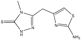 5-[(2-AMINO-1,3-THIAZOL-4-YL)METHYL]-4-METHYL-2,4-DIHYDRO-3H-1,2,4-TRIAZOLE-3-THIONE Struktur