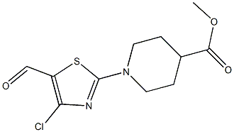 4-CHLORO-2-(4-CARBOMETHOXYL-1-PIPERIDINYL)-5-THIAZOLECARBOXALDEHYDE, 95+% Struktur