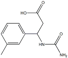 3-[(AMINOCARBONYL)AMINO]-3-(3-METHYLPHENYL)PROPANOIC ACID Struktur