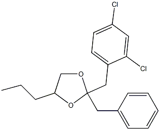 2,4-DICHLOROBENZYL-2-BENZYL-4-N-PROPYL-DIOXOLANE Struktur