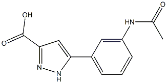 5-(3-ACETYLAMINOPHENYL)-1H-PYRAZOLE-3-CARBOXYLIC ACID, 95+% Struktur