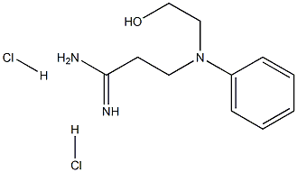 3-[(2-Hydroxy-ethyl)-phenyl-amino]-propionamidine 2HCl Struktur