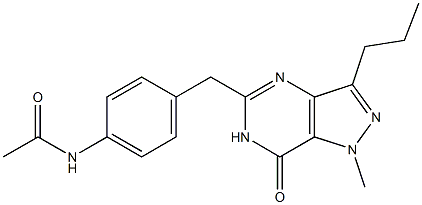 N-(4-((1-METHYL-7-OXO-3-PROPYL-6,7-DIHYDRO-1H-PYRAZOLO[4,3-D]PYRIMIDIN-5-YL)METHYL)PHENYL)ACETAMIDE Struktur