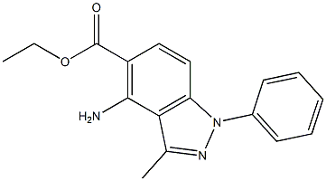 ETHYL 4-AMINO-3-METHYL-1-PHENYL-1H-INDAZOLE-5-CARBOXYLATE Struktur