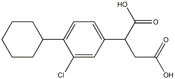 3-CHLORO-4-CYCLOHEXYLPHENYLSUCCINIC ACID Struktur