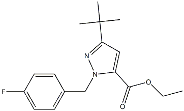 ETHYL 3-TERT-BUTYL-1-(4-FLUOROBENZYL)PYRAZOLE-5-CARBOXYLATE Struktur