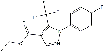 ETHYL 1-(4-FLUOROPHENYL)-5-(TRIFLUOROMETHYL)PYRAZOLE-4-CARBOXYLATE Struktur