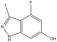 4-FLUORO-6-HYDROXY-3-IODOINDAZOLE Struktur