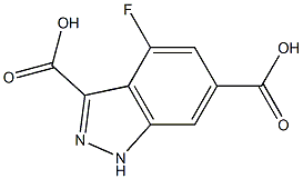 4-FLUOROINDAZOLE-3,6-DICARBOXYLIC ACID Struktur