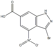 3-BROMO-4-NITROINDAZOLE-6-CARBOXYLIC ACID Struktur