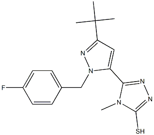 5-(3-(TERT-BUTYL)-1-(4-FLUOROBENZYL)PYRAZOL-5-YL)-4-METHYL-1,2,4-TRIAZOLE-3-THIOL Struktur