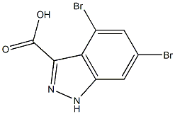 4,6-DIBROMOINDAZOLE-3-CARBOXYLIC ACID Struktur