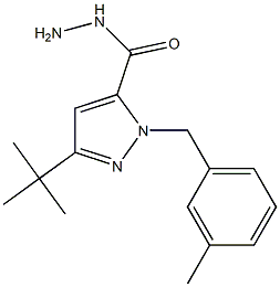 3-(TERT-BUTYL)-1-(3-METHYLBENZYL)PYRAZOLE-5-CARBOXYLIC ACID HYDRAZIDE Struktur