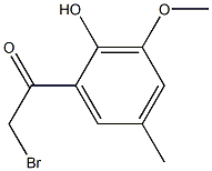 2-HYDROXY-3-METHYLOXY-5-METHYLPHENACYL BROMIDE Struktur