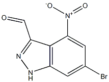 6-BROMO-4-NITROINDAZOLE-3-CARBOXYALDEHYDE Struktur