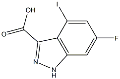 4-IODO-6-FLUOROINDAZOLE-3-CARBOXYLIC ACID Struktur