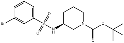 (R)-tert-Butyl 3-(4-bromophenylsulfonamido)piperidine-1-carboxylate
 Struktur