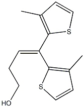 4,4-bis(3-methylthien-2-yl)but-3-en-1-ol Struktur