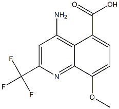 4-Amino-8-Methoxy-2-(Trifluoromethyl)Quinoline-5-Carboxylic Acid Struktur