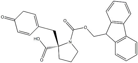 (2S,4R)-N-alpha-(9-Fluorenylmethyloxycarbonyl)-4-oxybenzyl-L-proline Struktur