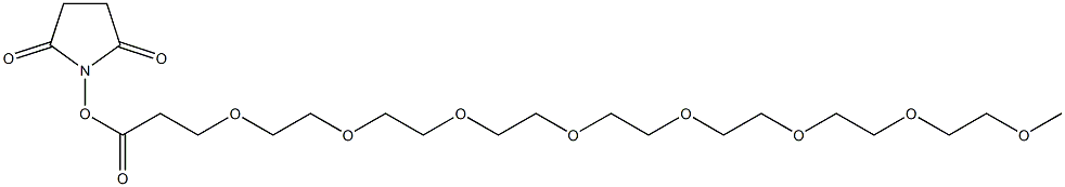 2,5,8,11,14,17,20,23-Octaoxahexacosan-26-oic acid succinimidyl ester Struktur