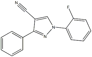 1-(2-fluorophenyl)-3-phenyl-1H-pyrazole-4-carbonitrile Struktur