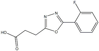 3-(5-(2-fluorophenyl)-1,3,4-oxadiazol-2-yl)propanoic acid Struktur