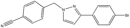 4-((3-(4-bromophenyl)-1H-pyrazol-1-yl)methyl)benzonitrile Struktur