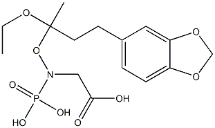 2-(2-benzo[1,3]dioxol-5-ylethyl-diethoxyphosphoryl-amino)acetic acid Struktur