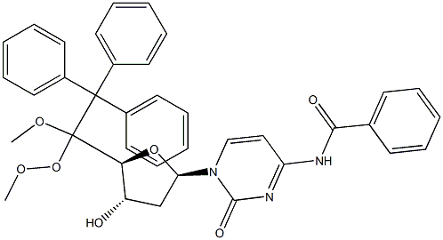 N4-Benzoyl-5'-O-dimethoxytrityl-2'-deoxycytidine Struktur