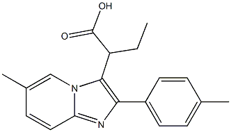 ETHYL-[6-METHYL-2-(4-METHYL-PHENYL)-IMIDAZO-[1,2-A]PYRIDINE-3-YL]-ACETATE Struktur