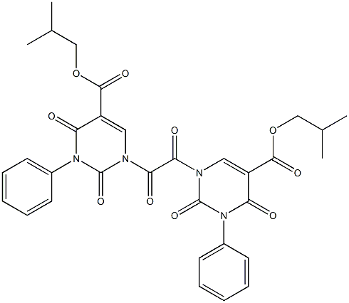 N,N''-OXALYLBIS[3-PHENYL-5-CARBISOBUTOXYURACIL] Struktur