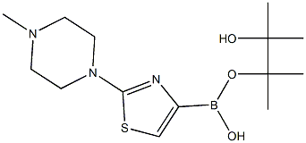 2-(4-METHYLPIPERAZIN-1-YL)THIAZOLE-4-BORONIC ACID PINACOL ESTER Struktur