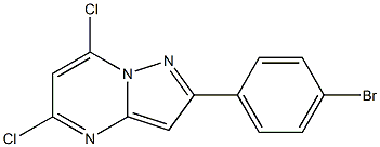 2-(4-BROMOPHENYL)-5,7-DICHLOROPYRAZOLO[1,5-A]PYRIMIDINE Struktur