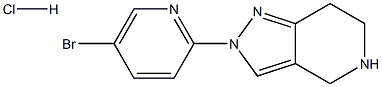 2-(5-BROMOPYRIDIN-2-YL)-4,5,6,7-TETRAHYDRO-2H-PYRAZOLO[4,3-C]PYRIDINE HYDROCHLORIDE Struktur