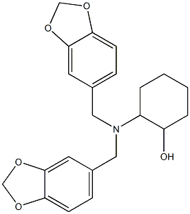 2-[BIS(1,3-BENZODIOXOL-5-YLMETHYL)AMINO]CYCLOHEXANOL Struktur