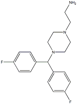 2-{4-[BIS(4-FLUOROPHENYL)METHYL]PIPERAZIN-1-YL}ETHANAMINE Struktur