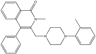 2-METHYL-3-{[4-(2-METHYLPHENYL)PIPERAZIN-1-YL]METHYL}-4-PHENYLISOQUINOLIN-1(2H)-ONE Struktur