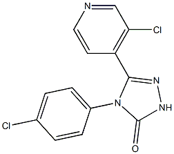 4-(4-CHLORO-PHENYL)-5-(3-CHLORO-PYRIDIN-4-YL)-2,4-DIHYDRO-[1,2,4]TRIAZOL-3-ONE Struktur