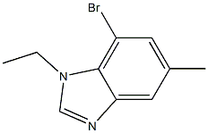 7-BROMO-1-ETHYL-5-METHYL-1H-BENZOIMIDAZOLE Struktur