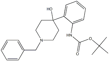 TERT-BUTYL [2-(1-BENZYL-4-HYDROXYPIPERIDIN-4-YL)PHENYL]CARBAMATE Struktur