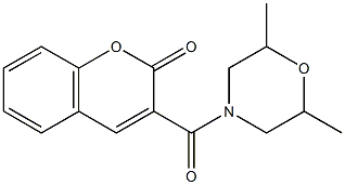 3-[(2,6-dimethylmorpholino)carbonyl]-2H-chromen-2-one Struktur