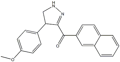 [4-(4-methoxyphenyl)-4,5-dihydro-1H-pyrazol-3-yl](2-naphthyl)methanone Struktur