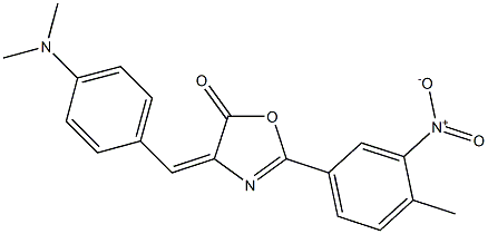 4-[4-(dimethylamino)benzylidene]-2-(4-methyl-3-nitrophenyl)-4,5-dihydro-1,3-oxazol-5-one Struktur